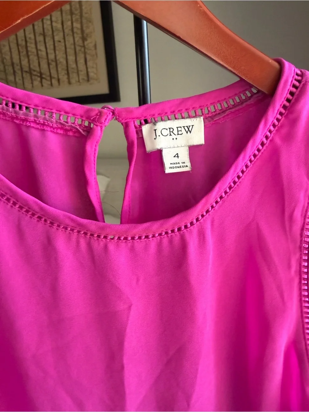 J. Crew Bright Fuchsia Sleeveless Top